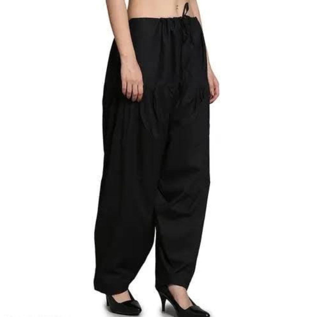 black legging Lycra Cotton Leggings Black - Image 1